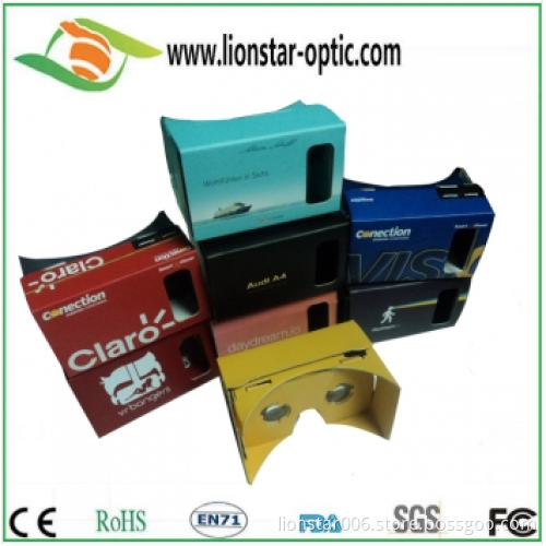 Factory OEM Cardboard VR Glasses Google Cardboard Virtual Reality 3D Glasses